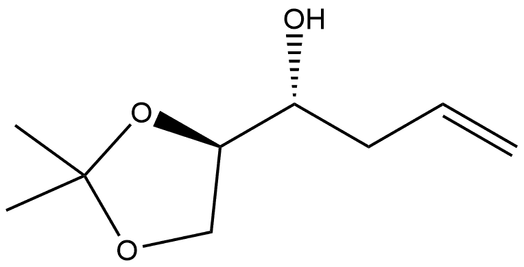 1,3-Dioxolane-4-methanol, 2,2-dimethyl-α-2-propen-1-yl-, (αR,4R)- Structure