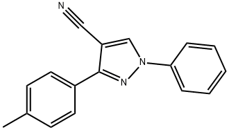 1H-Pyrazole-4-carbonitrile, 3-(4-methylphenyl)-1-phenyl- Structure