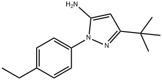 1H-Pyrazol-5-amine, 3-(1,1-dimethylethyl)-1-(4-ethylphenyl)- 구조식 이미지