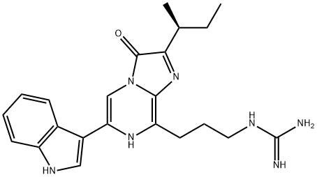 Guanidine, N-[3-[3,7-dihydro-6-(1H-indol-3-yl)-2-[(1S)-1-methylpropyl]-3-oxoimidazo[1,2-a]pyrazin-8-yl]propyl]- Structure