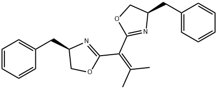 Oxazole, 2,2'-(2-methyl-1-propen-1-ylidene)bis[4,5-dihydro-4-(phenylmethyl)-, (4R,4'R)- 구조식 이미지