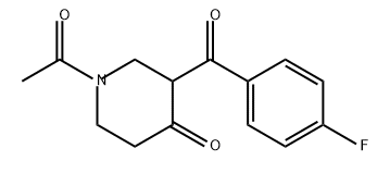 4-Piperidinone, 1-acetyl-3-(4-fluorobenzoyl)- 구조식 이미지