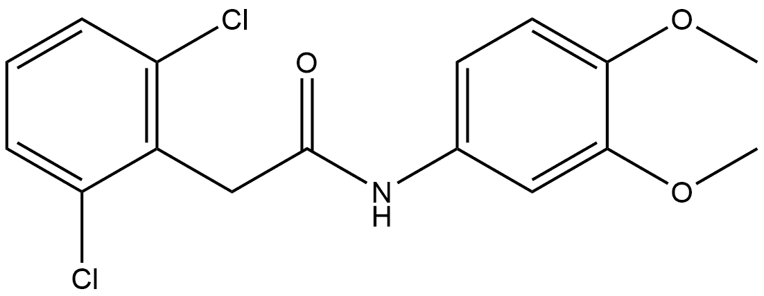 2,6-Dichloro-N-(3,4-dimethoxyphenyl)benzeneacetamide Structure