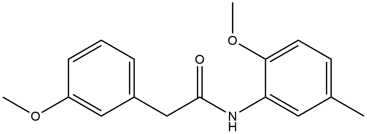 3-Methoxy-N-(2-methoxy-5-methylphenyl)benzeneacetamide Structure