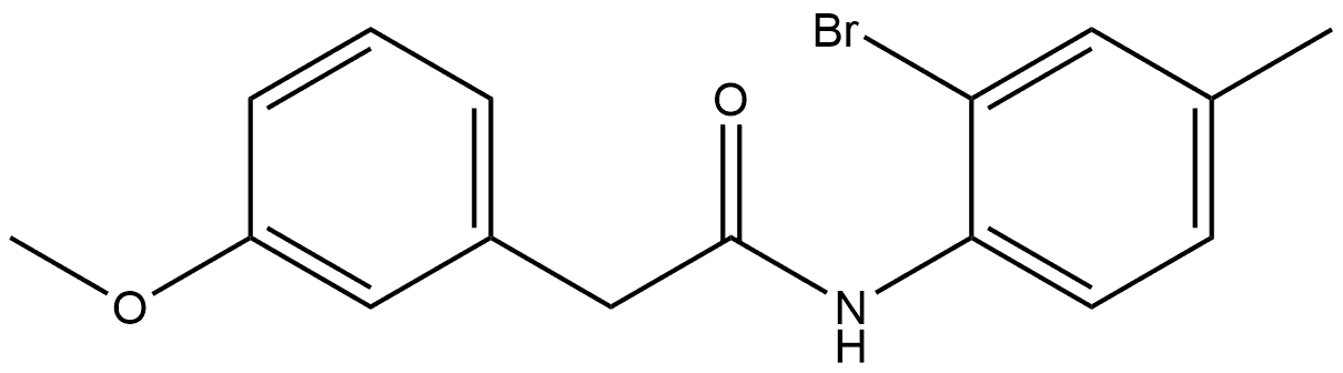 N-(2-Bromo-4-methylphenyl)-3-methoxybenzeneacetamide Structure