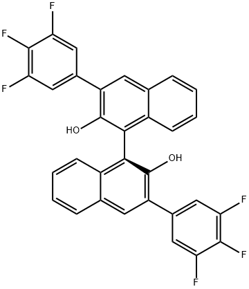 [1,1'-Binaphthalene]-2,2'-diol, 3,3'-bis(3,4,5-trifluorophenyl)-, (1S)- (9CI) Structure