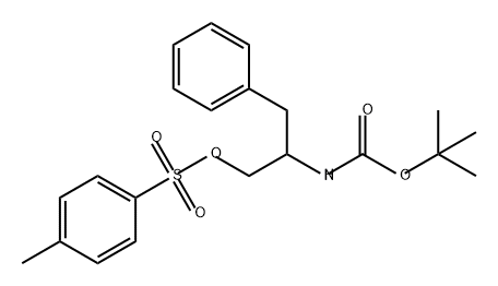 Carbamic acid, [1-[[[(4-methylphenyl)sulfonyl]oxy]methyl]-2-phenylethyl]-, 1,1-dimethylethyl ester (9CI) Structure