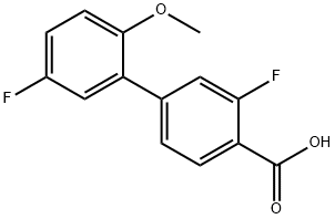 2-Fluoro-4-(5-fluoro-2-methoxyphenyl)benzoic acid Structure