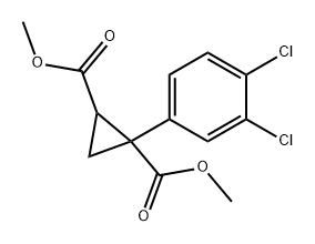 1,2-Cyclopropanedicarboxylic acid, 1-(3,4-dichlorophenyl)-, 1,2-dimethyl ester Structure