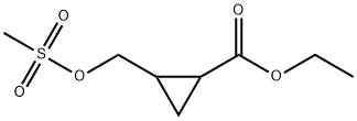 Cyclopropanecarboxylic acid, 2-[[(methylsulfonyl)oxy]methyl]-, ethyl ester Structure