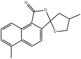 Spiro[furan-2(3H),3'(1'H)-naphtho[1,2-c]furan]-1'-one, 4,5-dihydro-4,6'-dimethyl- Structure