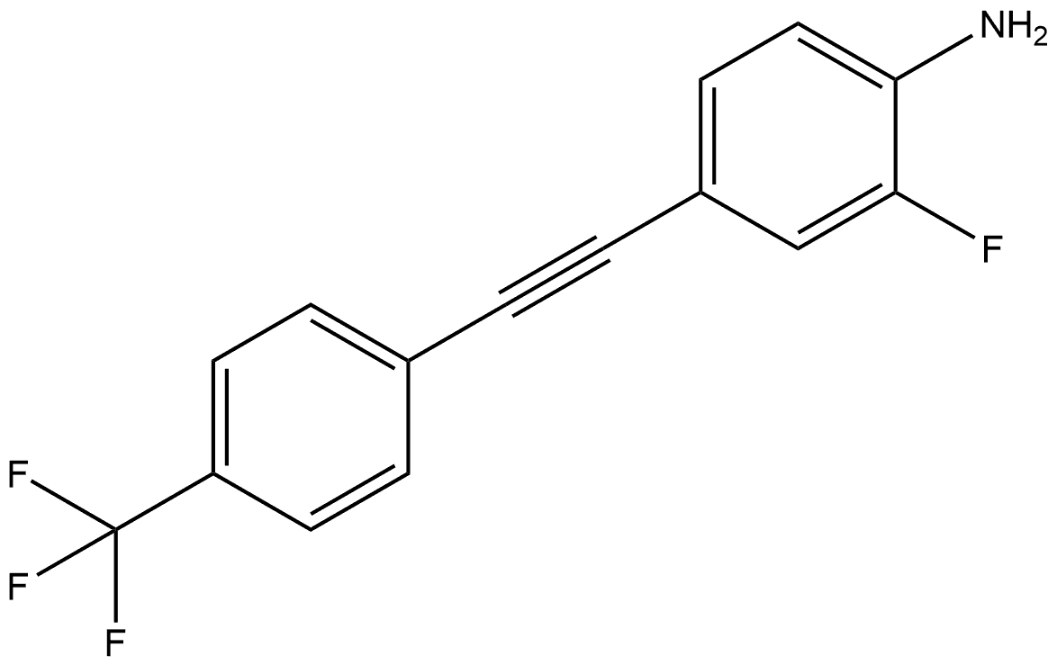 2-Fluoro-4-[2-[4-(trifluoromethyl)phenyl]ethynyl]benzenamine Structure