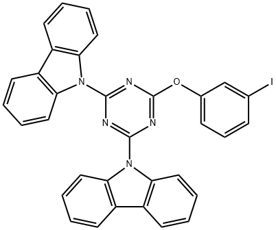 9H-Carbazole, 9,9'-[6-(3-iodophenoxy)-1,3,5-triazine-2,4-diyl]bis- (9CI) Structure