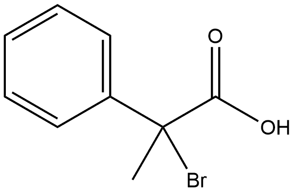 Benzeneacetic acid, α-bromo-α-methyl- 구조식 이미지