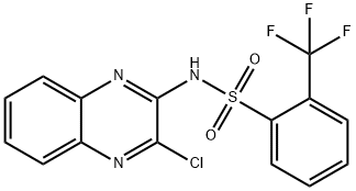 Benzenesulfonamide, N-(3-chloro-2-quinoxalinyl)-2-(trifluoromethyl)- Structure