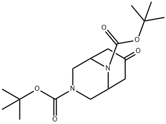 3,9-Diazabicyclo[3.3.1]nonane-3,9-dicarboxylic acid, 7-oxo-, 3,9-bis(1,1-dimethylethyl) ester Structure