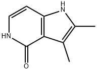 4H-Pyrrolo[3,2-c]pyridin-4-one, 1,5-dihydro-2,3-dimethyl- Structure