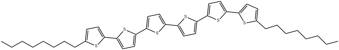 2,2':5',2'':5'',2''':5''',2'''':5'''',2'''''-Sexithiophene, 5,5'''''-dioctyl- Structure