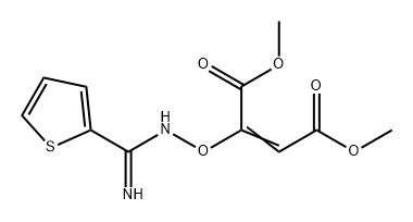 2-Butenedioic acid, 2-[[(imino-2-thienylmethyl)amino]oxy]-, 1,4-dimethyl ester Structure