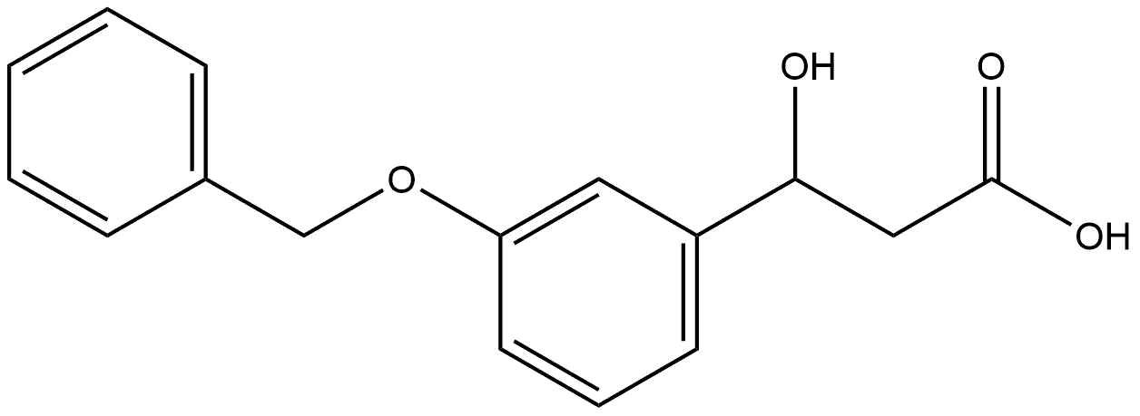 Benzenepropanoic acid, β-hydroxy-3-(phenylmethoxy)- Structure