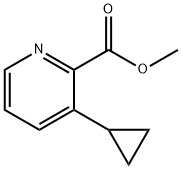2-Pyridinecarboxylic acid, 3-cyclopropyl-, methyl ester 구조식 이미지