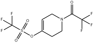 Methanesulfonic acid, 1,1,1-trifluoro-, 1,2,3,6-tetrahydro-1-(2,2,2-trifluoroacetyl)-4-pyridinyl ester Structure