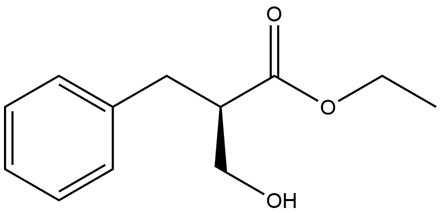 Benzenepropanoic acid, α-(hydroxymethyl)-, ethyl ester, (αR)- 구조식 이미지