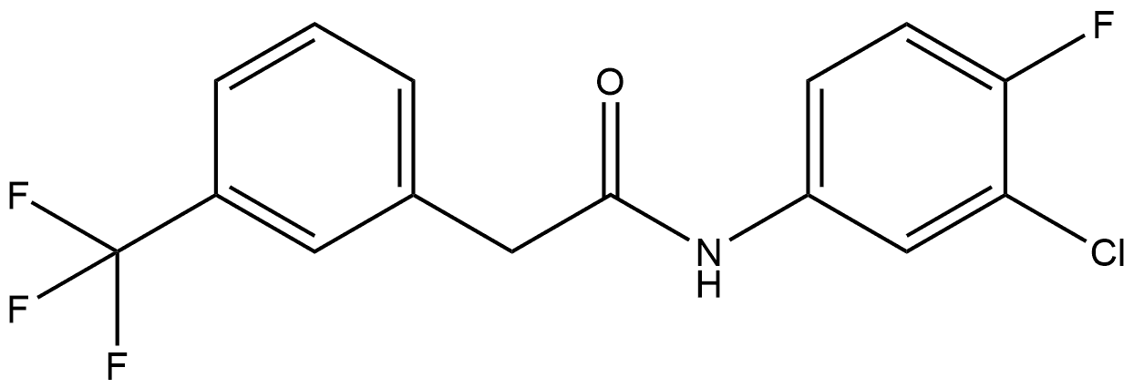 N-(3-Chloro-4-fluorophenyl)-3-(trifluoromethyl)benzeneacetamide Structure