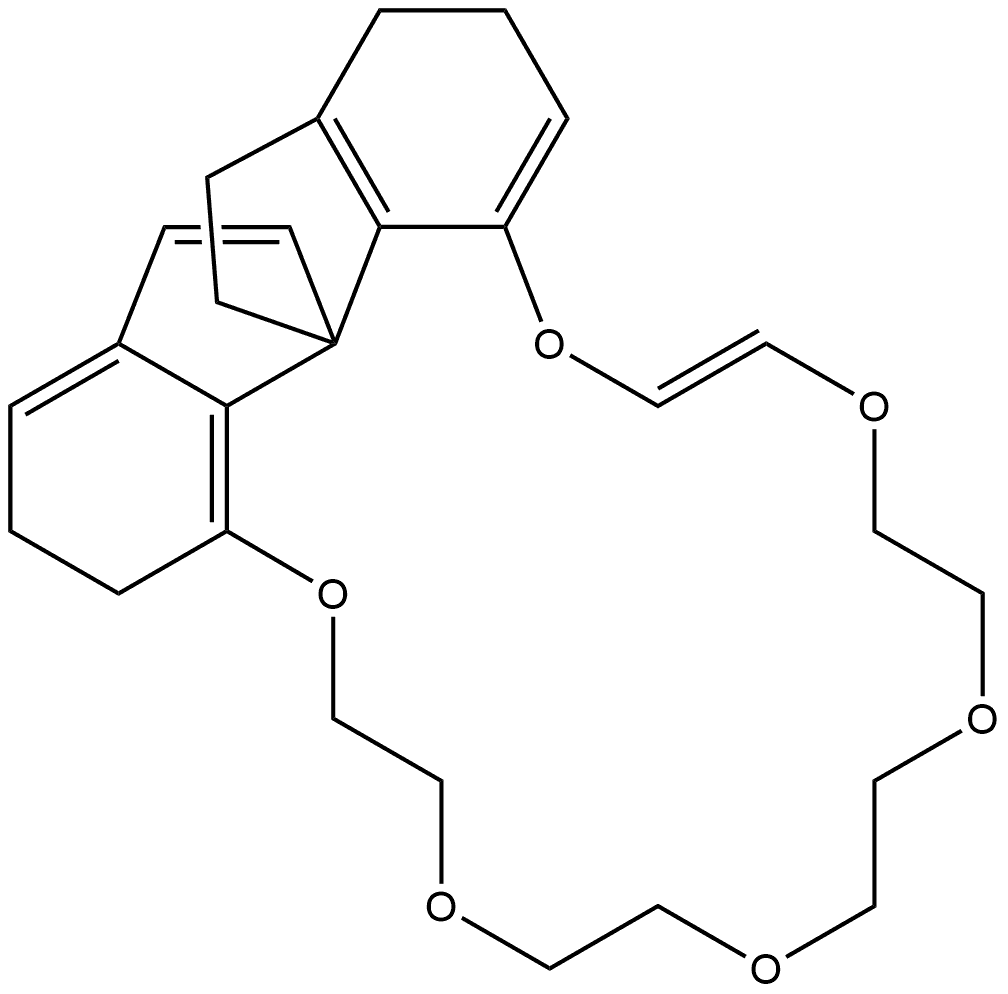 Diindeno[7,1-qr:1',7'-st][1,4,7,10,13,16]hexaoxacycloheneicosin, 5,6,8,9,11,12,14,15,17,18,23,24,25,26-tetradecahydro-, (24aR)- (9CI) Structure