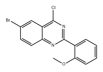 Quinazoline, 6-bromo-4-chloro-2-(2-methoxyphenyl)- Structure