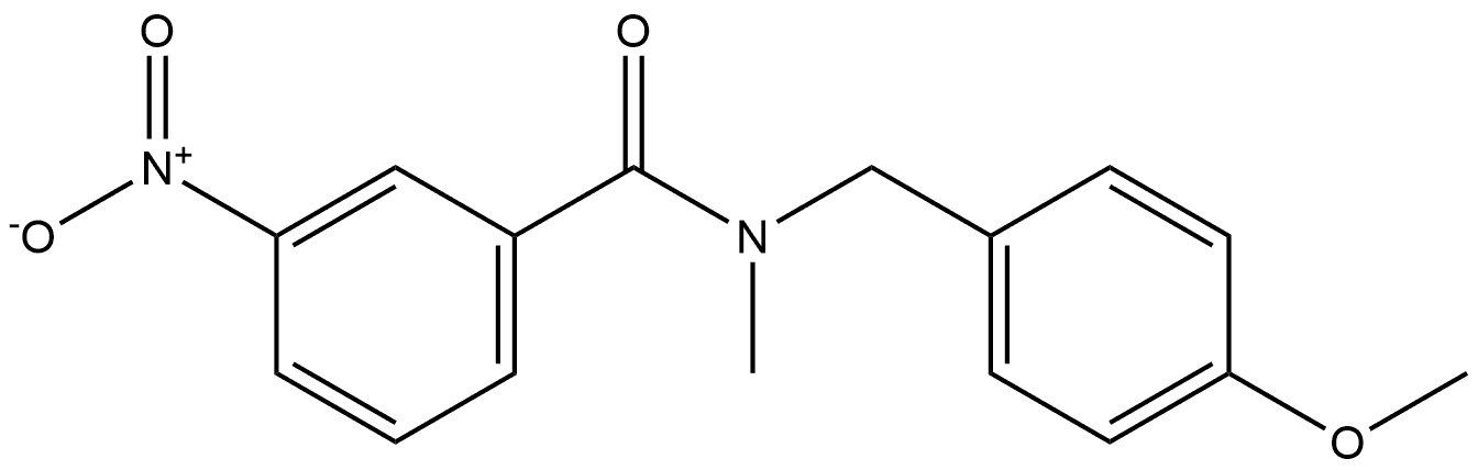 N-(4-methoxybenzyl)-N-methyl-3-nitrobenzamide Structure