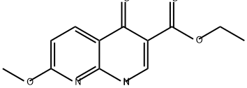 1,8-Naphthyridine-3-carboxylic acid, 1,4-dihydro-7-methoxy-4-oxo-, ethyl ester Structure