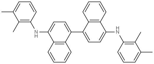 [1,1′-Binaphthalene]-4,4′-diamine, N4,N4′-bis(2,3-dimethylphenyl)- Structure