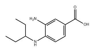 Benzoic acid, 3-amino-4-[(1-ethylpropyl)amino]- Structure