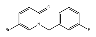 2(1H)-Pyridinone, 5-bromo-1-[(3-fluorophenyl)methyl]- Structure