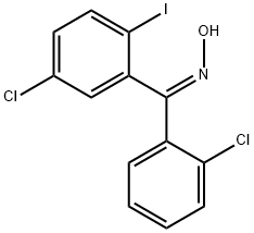 Methanone, (5-chloro-2-iodophenyl)(2-chlorophenyl)-, oxime, (1Z)- Structure