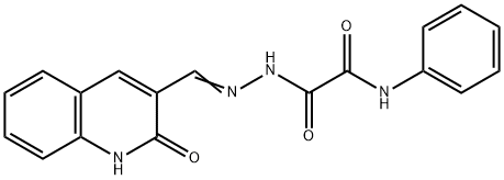 2-Oxo-2-(2-((2-oxo-1,2-dihydroquinolin-3-yl)methylene)hydrazinyl)-N-phenylacetamide Structure