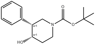 tert-butyl (3S,4R)-4-hydroxy-3-phenylpiperidine-1-carboxylate Structure