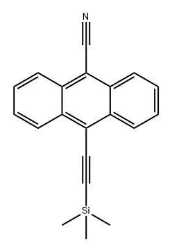 9-Anthracenecarbonitrile, 10-[2-(trimethylsilyl)ethynyl]- Structure