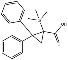 2,2-Diphenyl-1-(trimethylsilyl)cyclopropanecarboxylic acid Structure