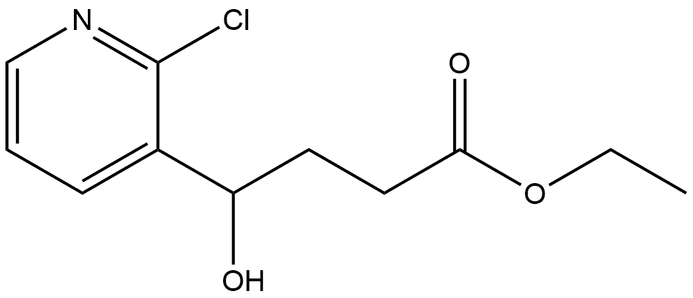 3-Pyridinebutanoic acid, 2-chloro-γ-hydroxy-, ethyl ester 구조식 이미지