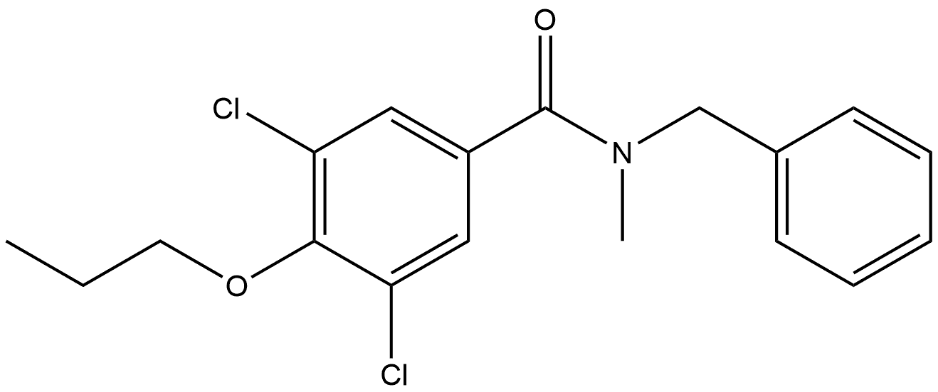 3,5-Dichloro-N-methyl-N-(phenylmethyl)-4-propoxybenzamide Structure