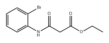 Propanoic acid, 3-[(2-bromophenyl)amino]-3-oxo-, ethyl ester 구조식 이미지