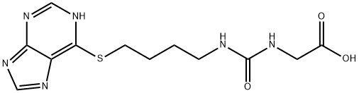 Glycine, N-[[[4-(1H-purin-6-ylthio)butyl]amino]carbonyl]- (9CI) Structure