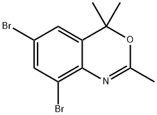 4H-3,1-Benzoxazine, 6,8-dibromo-2,4,4-trimethyl- 구조식 이미지