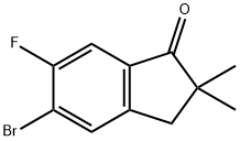 1H-Inden-1-one, 5-bromo-6-fluoro-2,3-dihydro-2,2-dimethyl- Structure