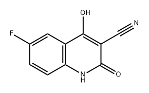 3-Quinolinecarbonitrile, 6-fluoro-1,2-dihydro-4-hydroxy-2-oxo- Structure