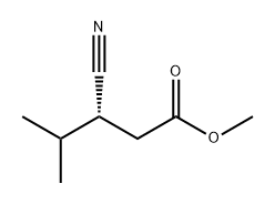 Pentanoic acid, 3-cyano-4-methyl-, methyl ester, (3R)- Structure