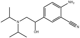 Benzonitrile, 2-amino-5-[2-[bis(1-methylethyl)amino]-1-hydroxyethyl]- 구조식 이미지