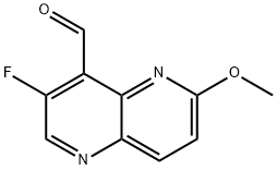 3-fluoro-6-methoxy-1,5-naphthyridine-4-carbaldehyde Structure